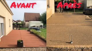 Béton désactivé terrasse