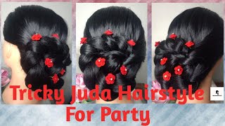 Tricky Juda Hairstyle For Party || Every Occasion Juda Hairstyle || Step By Step  🌼