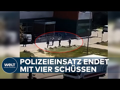 SCHÜSSE IN BEIN UND OBERKÖRPER: Polizei stoppt mit Messer bewaffneten Mann