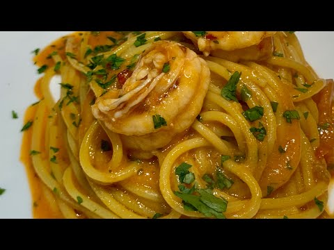 Spaghetti con crema di Gamberi 🍤 #chefziopietro #gamberoni #ricettafacileeveloce