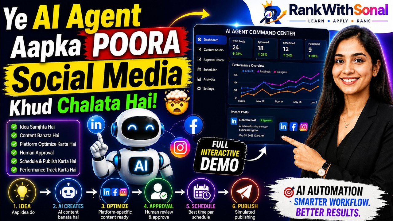 Ye AI Agent Aapka POORA Social Media Khud Chalata Hai! 🤯