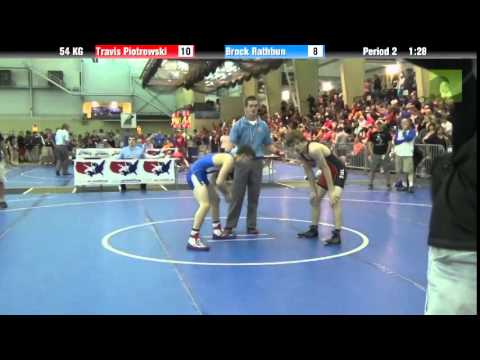 FILA Cadet 54 KG Travis Piotrowski vs. Brock Rathbun