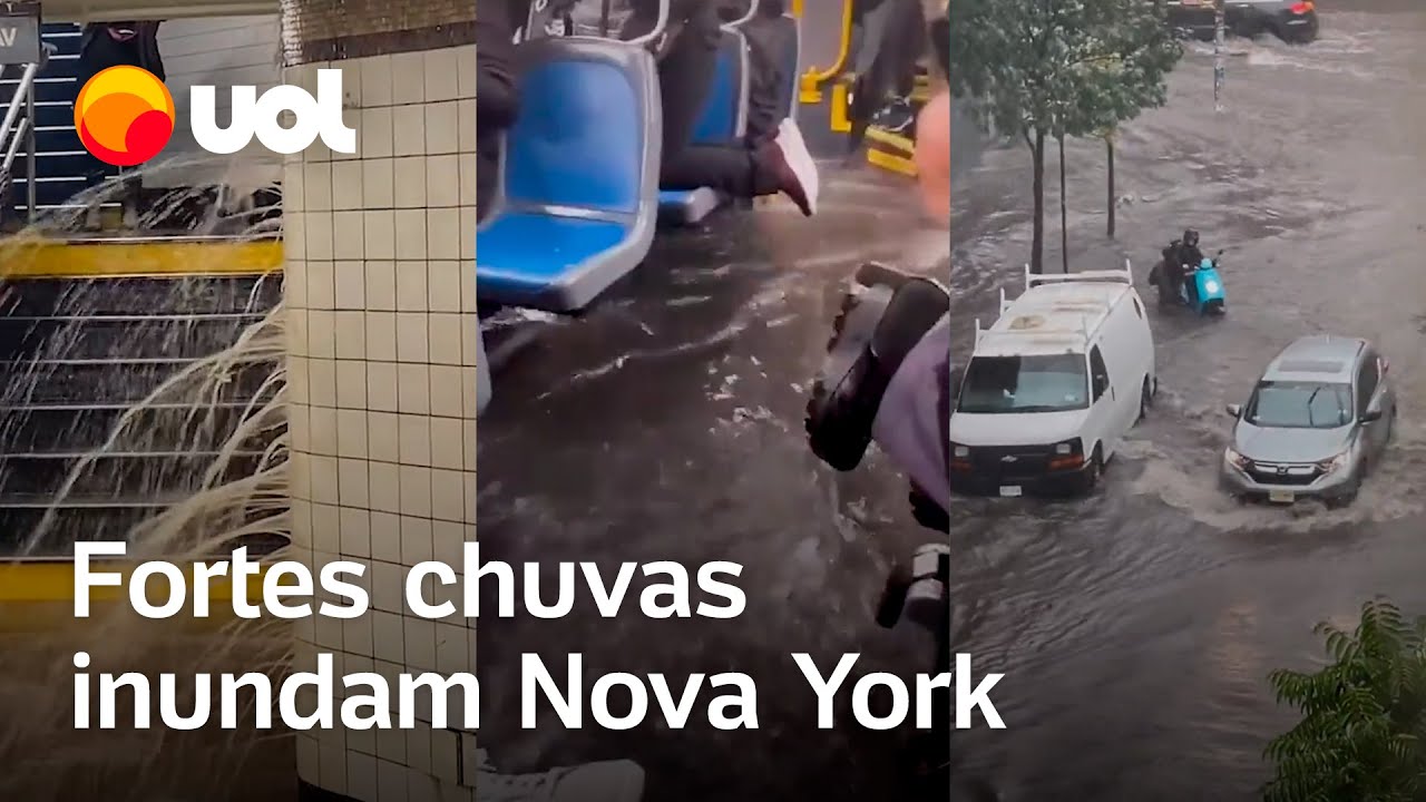 Inundação em Nova York: Temporal inunda casas, avenidas e estações de metrô nos EUA; veja vídeos