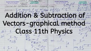 Addition of Vector by graphical method | Chapter 3 | Motion in a Plane | Class 11 Physics