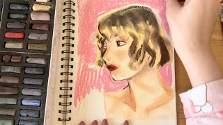 Art stores in Shenyang, “haul”, and soft pastel portrait