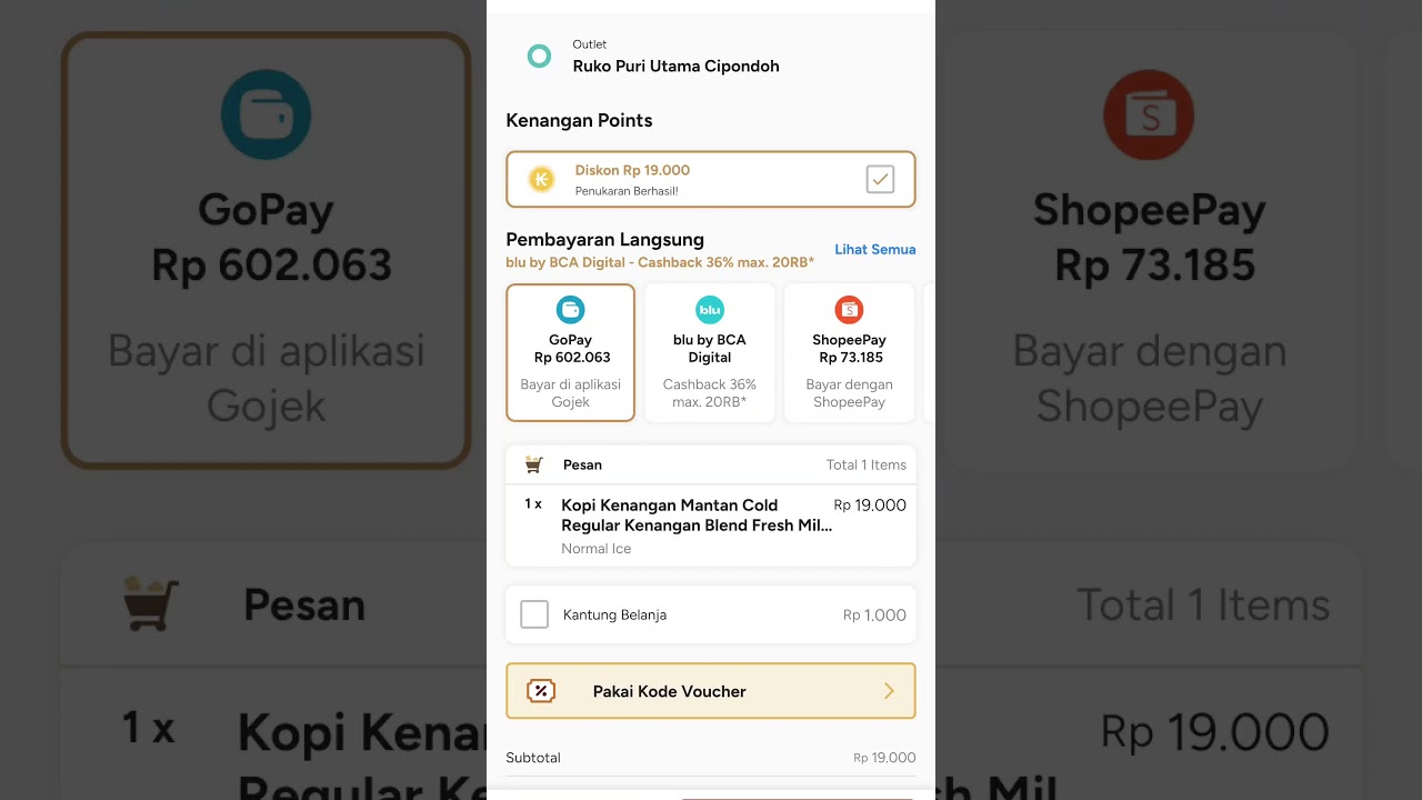pecinta kopken wajib tau, Beli Kopi Kenangan lewat aplikasi bisa gratis