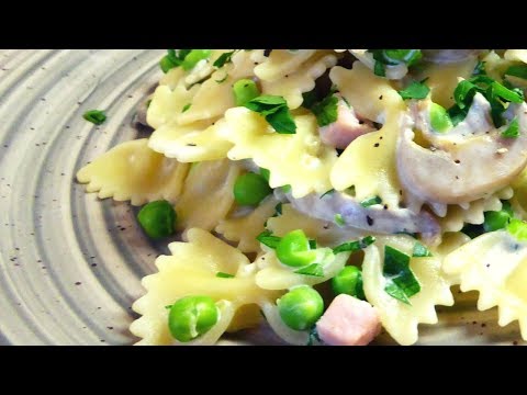 Pasta con Funghi Prosciutto Cotto e Pisellini | Mushroom Ham and Peas Pasta