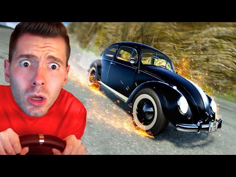 DESCI uma ladeira com FUSCA SEM FREIO! - BeamNG Drive