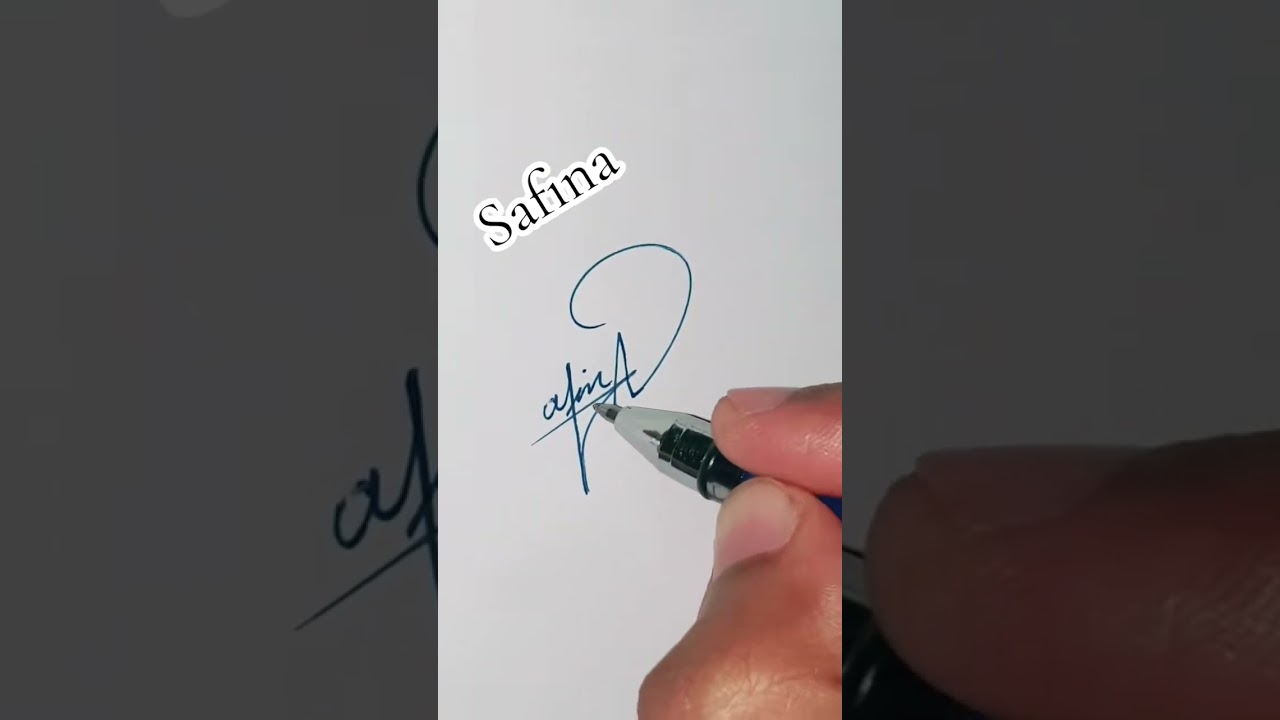 031 Safina name signatures  #signatures #fyp #signaturesforyou2 #calligraphy #tik #safina