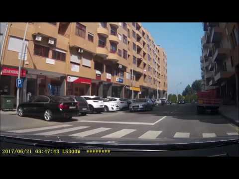 Driving in Portugal - small city of Ovar
