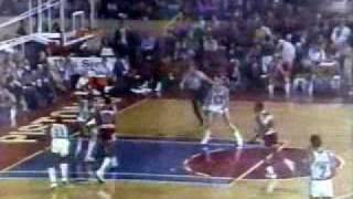 4 dunks by young Jordan    vs Pistons   1984