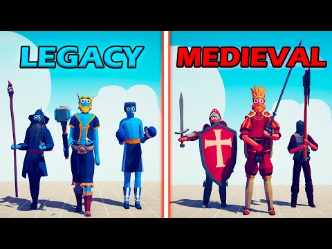 MEDIEVAL TEAM vs LEGACY TEAM - Totally Accurate Battle Simulator | TABS