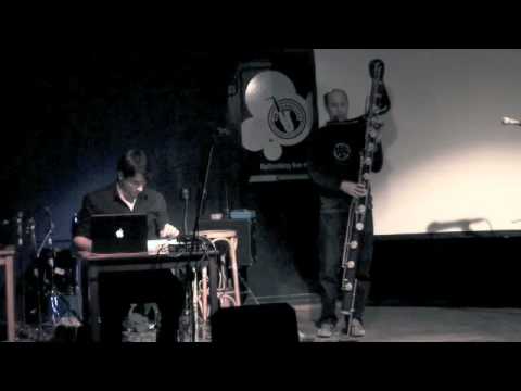 Contrabass flute improvisation - Ned McGowan with Uri Sala, Laptop