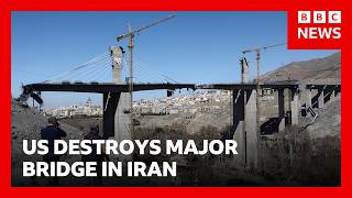 US destroys major bridge in Iran with retaliation strikes by Iran on Israel and Gulf | BBC News
