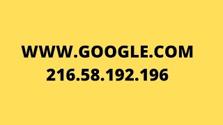 Convert Website URL into IP Address