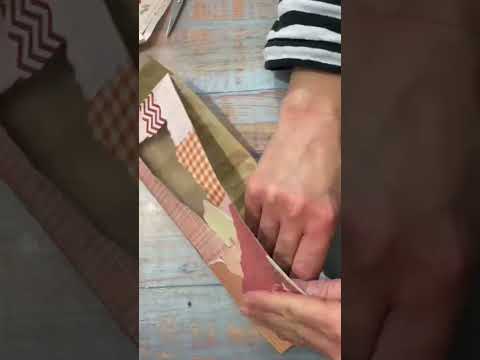 junk journal junk mail window envelope transformation with collaged paper scraps