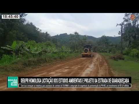 DERPR homologa estudos para pavimentação da PR 405entre Antonina e Guaraqueçaba