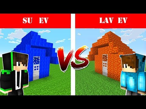 MINECRAFT - WATER HOUSE vs LAVA HOUSE / Minecraft