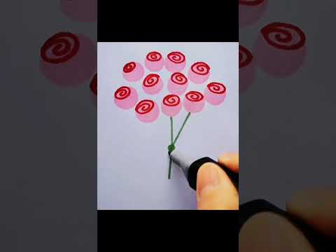 Comment dessiner un bouquet de fleurs #shorts