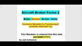 Aircraft Broker Forms 2