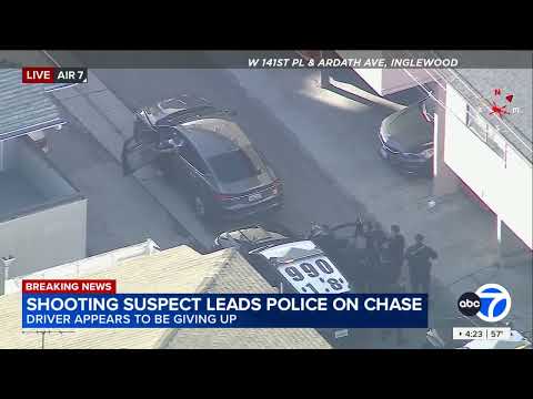 FULL CHASE: LAPD chase shooting suspect through Inglewood area