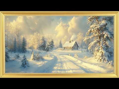 Morning winter delight ❄ Frame tv art 💎 Interior painting for visual relaxation