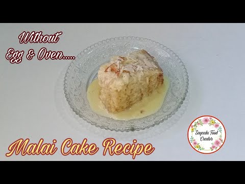Egg less malai cake recipe without oven cake recipe by sayeeda food creator...