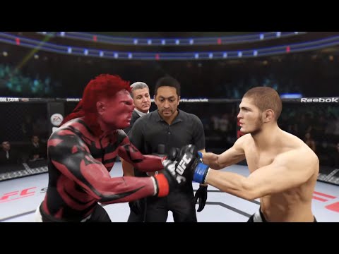 Red Alien vs. Khabib Nurmagomedov (EA sports UFC 2) - Crazy UFC 👊🤪