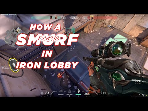 How a SMURF plays in IRON LOBBY | TRICKSHOTTING WITH RAZE | #VALORANT #shorts
