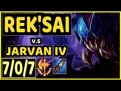 ONFLEEK (REK'SAI) vs JARVAN IV - 7/0/7 KDA JUNGLE CHALLENGER GAMEPLAY - KR