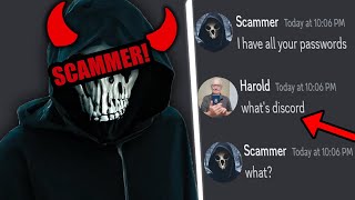 Trolling A Discord Scammer That Targets Old People.