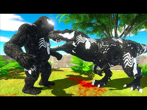VENOM GORO VS VENOM REX DEATHRUN - ANIMAL REVOLT BATTLE SIMULATOR || tauPlays sims eps45