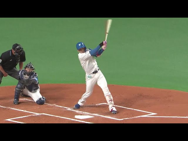 【1回裏】連日の大活躍!! ファイターズ・野村佑希がタイムリーヒットを放ち先制に成功!! 2022年5月21日 北海道日本ハムファイターズ 対 埼玉西武ライオンズ