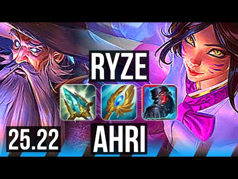RYZE vs AHRI (MID) | 50k DMG, Dominating | EUW Master | 25.22