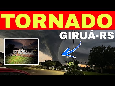 URGENTE- TORNADO destrói casas e deixa PESSOAS feridas-GIRUÁ-RS 😱hoje 28/07/26 