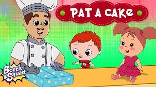 Pat A Cake Song | Bottle Squad Cartoon | Rhymes for kids | Superhero Video