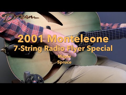 2001 Monteleone 7-String Radio Flyer Special, Maple/Spruce image 26