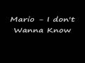 mario - i don't wanna know (instrumental) 