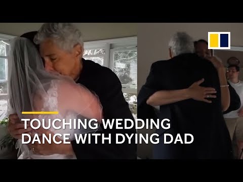 Touching wedding dance with dying dad