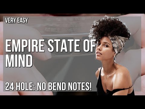 How to play Empire State of Mind (Chorus Melody) on Tremolo Harmonica 24 Holes (Tutorial)