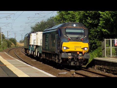 68009 and 88005 Passing Kirknewton Wirking 6M50 Torness Power Station - Carlisle Kingmoor DRS