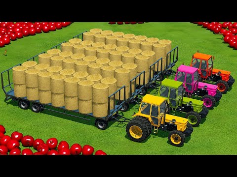 LOAD & TRANSPORT CHERRIES AND BALES WITH FIAT AND MCCORMICK TRACTORS - Farming Simulator 22