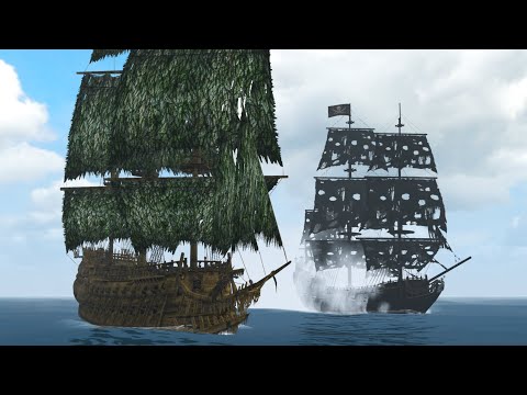 The Flying Dutchman vs The Cursed Black Pearl | Pirates of the Caribbean Cinematic Battle
