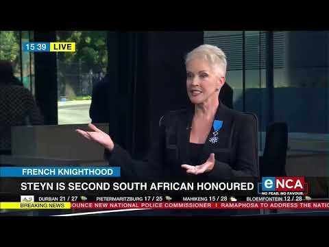 Steyn second South African to receive the Knight of the French National Order of Merit