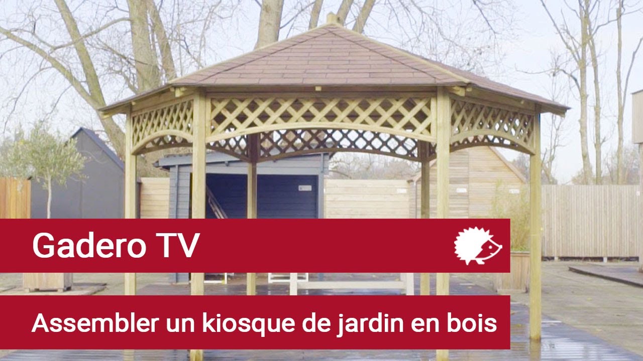 Assembler un kiosque de jardin en bois - Gadero France
