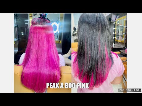 PINK HAIR COLOR | Peak a boo hairstyle | Hair ideas...