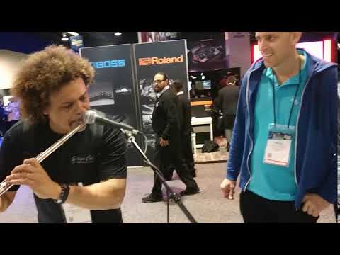 Pedro Eustache flute controlling Behringer Model D