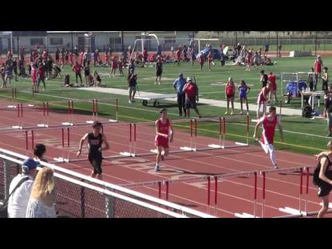 JVB 110m Hurdles vs Troy 3-15-17 - Los Alamitos Boys