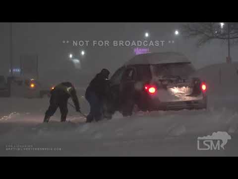 1-17-2022 Erie County, PA - Power Trucks Stuck, Vehicles Surrounded by Snow, 20"+ Snow Reports