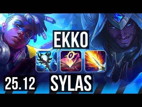 EKKO vs SYLAS (MID) | 46k DMG, 18/4/8, Godlike | KR Master | 25.12